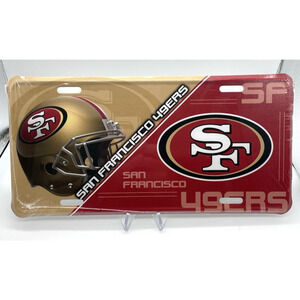 San Francisco 49ers - NFL Football-Metal License Plate Tag - Split design - NEW